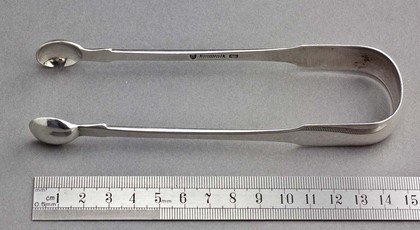 American Coin Silver Sugar Tongs - Charleston, South Carolina - Jamaican Silver Marks